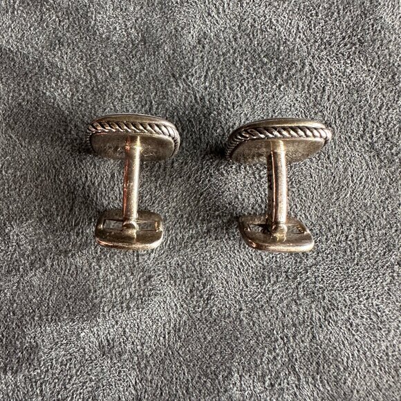David Yurman Exotic Stone Cufflinks w/ Botswana Agate - RARE - Picture 9 of 16